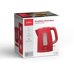 Bouilloire électrique sans fil 1.7 L rouge