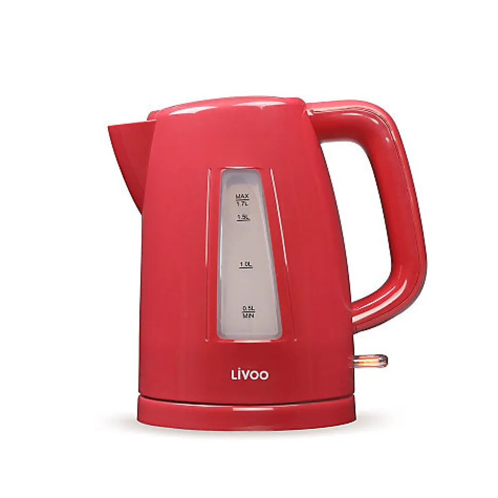 Bouilloire électrique sans fil 1.7 L rouge