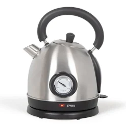 Bouilloire rétro inox avec thermomètre 1800W