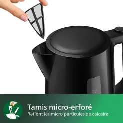 Bouilloire sans fil 1.7 l 2200w noir Philips HD9318/20 series 3000