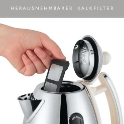 Bouilloire sans fil 1.5l 3000w crème Dualit 72023 lite jug