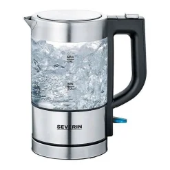 Bouilloire sans fil 0.5l 1100w inox brossé/noir Severin 3472