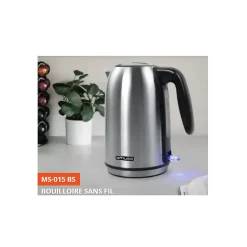 Bouilloire sans fil 1.7l 2200w inox Muse MS-015BS