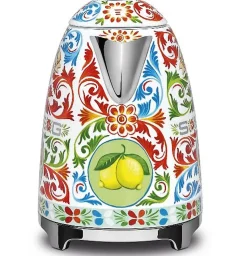 Bouilloire sans fil 1.7l 2400w multicolore Smeg KLF03DGEU années 50 dolce & gabbana