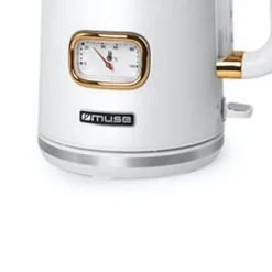 Bouilloire sans fil MUSE MS-030 W - indicateur de température de l'eau - 2200W - Filtre amovible et lavable - Capacité de 1.7L
