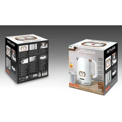 Bouilloire sans fil MUSE MS-030 W - indicateur de température de l'eau - 2200W - Filtre amovible et lavable - Capacité de 1.7L