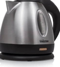 Bouilloire Tristar 1,2L inox noir 850W