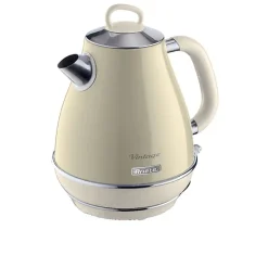 Bouilloire Vintage 1L Beige - ARIETE - 1630W - Sans fil - Système anti-calcaire