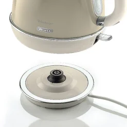 Bouilloire Vintage 1L Beige - ARIETE - 1630W - Sans fil - Système anti-calcaire