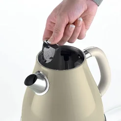 Bouilloire Vintage 1L Beige - ARIETE - 1630W - Sans fil - Système anti-calcaire