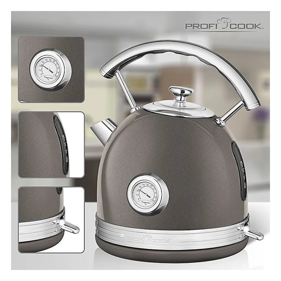 Bouilloire vintage 1,7L 2200W Proficook PC-WKS 1192 Anthracite