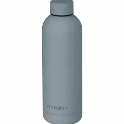 Bouteille, gourde isotherme chaud ou froid en acier inoxydable, réutilisable - 500 ml - Gris clair - Vivezen
