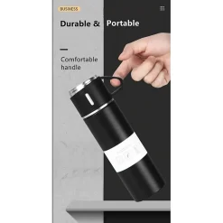 Bouteille isotherme en acier inoxydable 500ml Herzberg HG04210-BLK