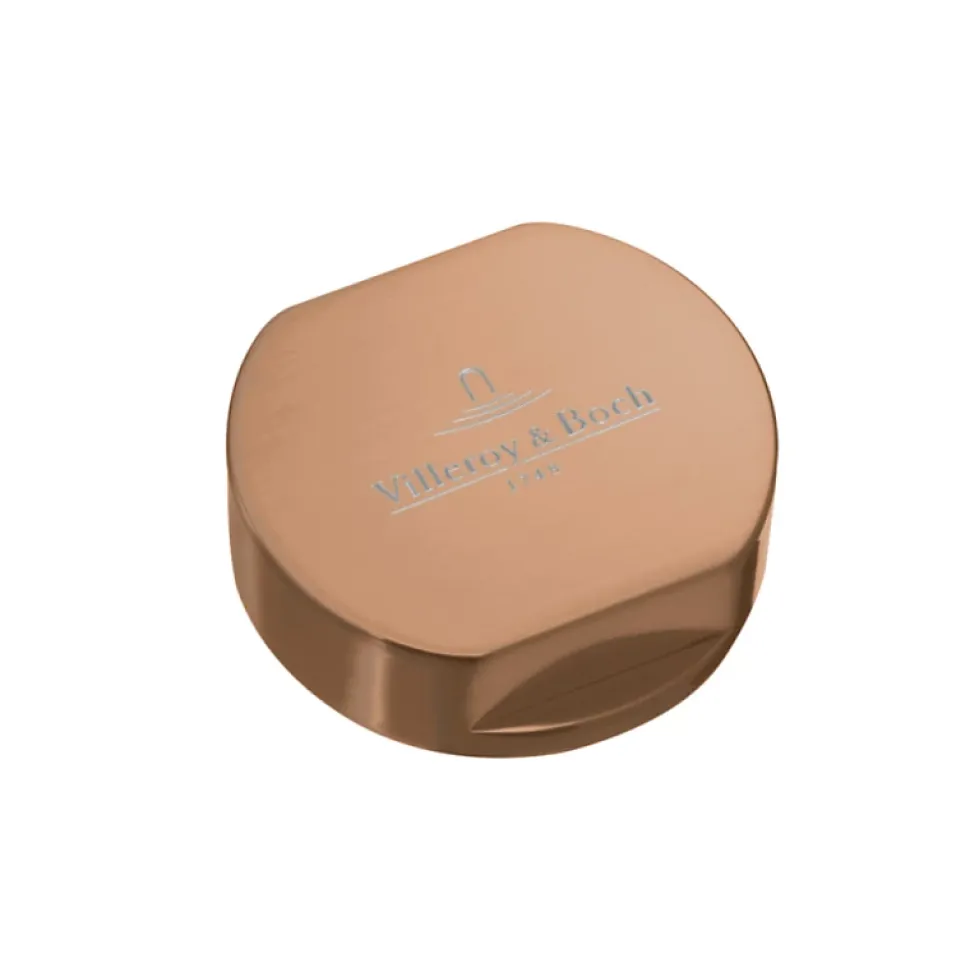 Bouton pour mécanisme 2 cuves, VILLEROY & BOCH en acier inoxydable finition bronze