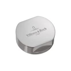 Bouton pour mécanisme 2 cuves, VILLEROY & BOCH en laiton finition inox brossé