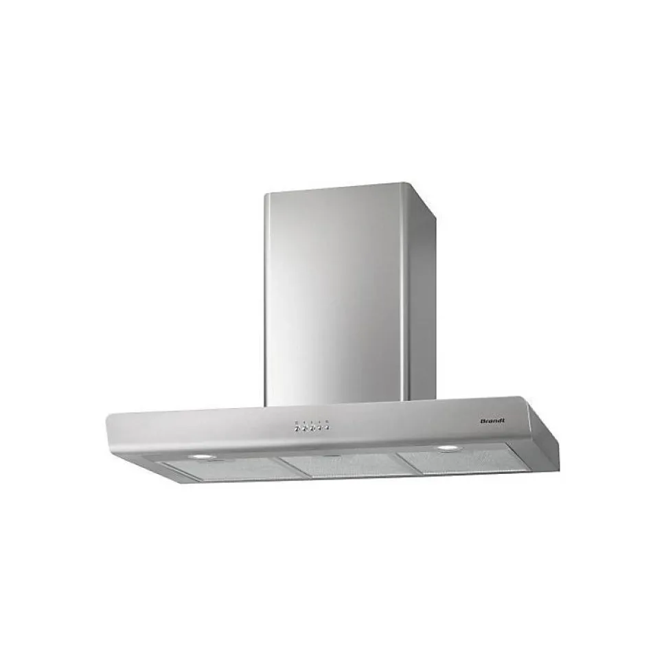 BRANDT Hotte décorative 90 cm inox BHB6902X