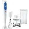BRAUN Mixeur plongeant avec hachoir Omelette - MQ3025WH - Blanc et Bleu
