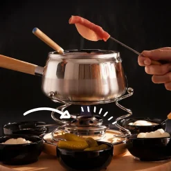 Brûleur à alcool et 4 coupelles d'alcool gélifié Fackelmann