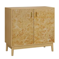 Buffet rustique bois massif, étagères réglables, armoires décoratives, salon/entrée