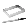 Cadre à gâteaux rectangulaire réglable et couteau à pâtisserie 30 cm Zenker Smart Pastry