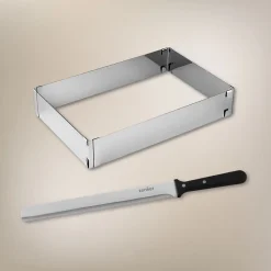 Cadre à gâteaux rectangulaire réglable et couteau à pâtisserie 30 cm Zenker Smart Pastry