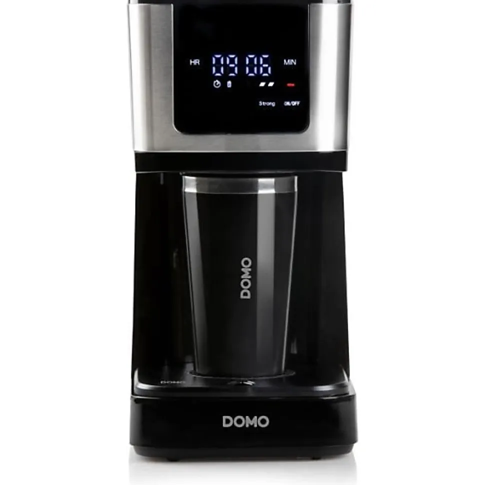 Cafetiere filtre - DOMO - DO733K - 900 W - 4 a 10 tasses - Ecran LCD - 3 intensités - Noir