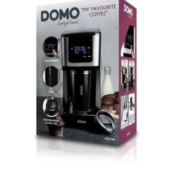 Cafetiere filtre - DOMO - DO733K - 900 W - 4 a 10 tasses - Ecran LCD - 3 intensités - Noir
