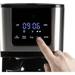 Cafetiere filtre - DOMO - DO733K - 900 W - 4 a 10 tasses - Ecran LCD - 3 intensités - Noir