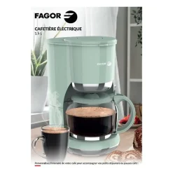 Cafetiere filtre - FAGOR - FG1560 - 1,5L - 12 tasses - Maintien au chaud