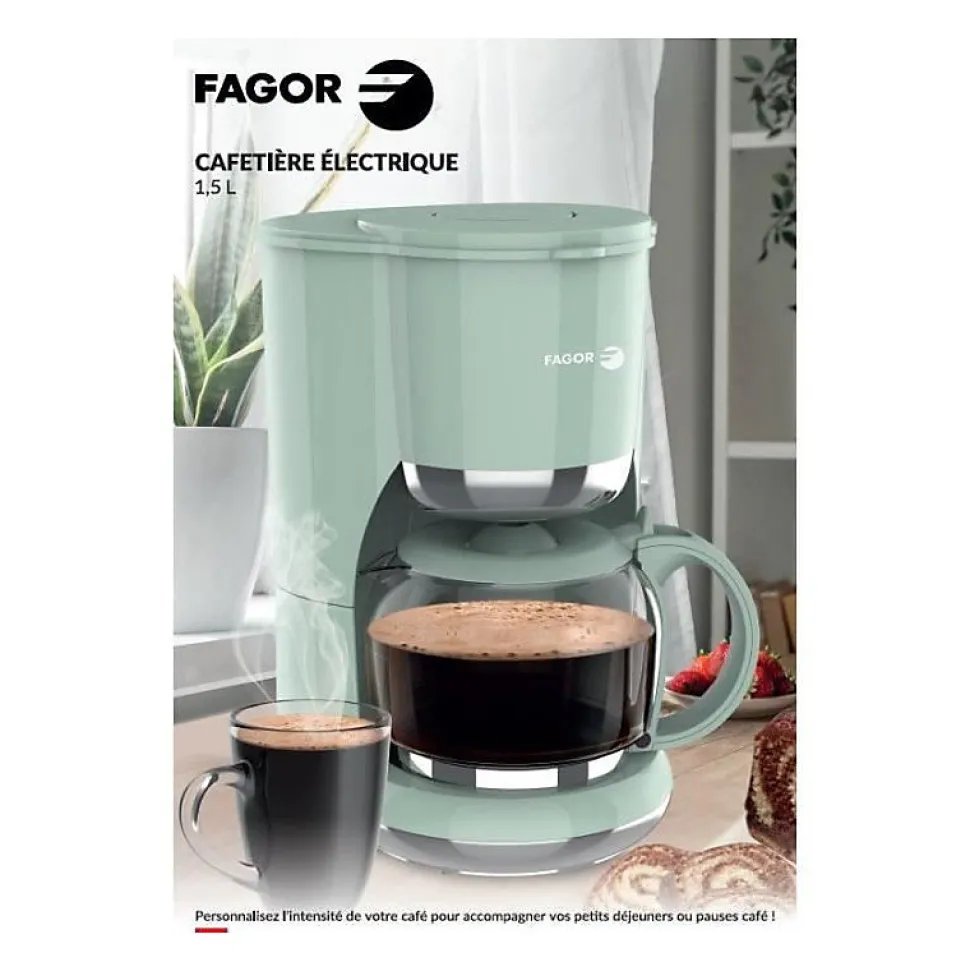 Cafetiere filtre - FAGOR - FG1560 - 1,5L - 12 tasses - Maintien au chaud