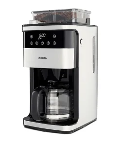 Cafetiere Filtre Digitale avec Broyeur - MEDION - 1000W - 1,5L - Silver