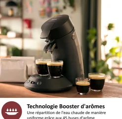 Cafetière à dosette - PHILIPS - SENSEO - CSA210/61 - Original Plus - Noir intense