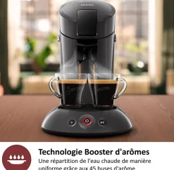 Cafetière à dosette - PHILIPS - SENSEO - CSA210/61 - Original Plus - Noir intense