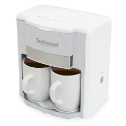Cafetière 2 Tasses Duo Techwood TCA-202 Coloris Blanc
