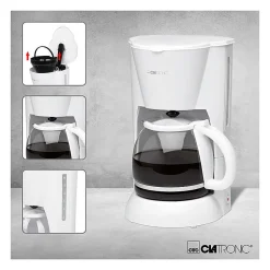 Cafetière 12-14 tasses 1,5L Clatronic KA 3473 Blanc
