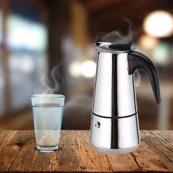 Cafetière Expresso en Acier Inoxydable 4 Tasses Eisenbach EB-400CM