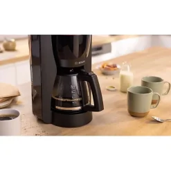 Cafetière Filtre - BOSCH - TKA2M113 MyMoment - Noire - Capacité 1,25L - verseuse verre - système anti-gouttes