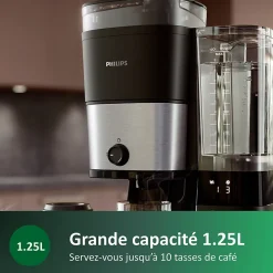 Cafetière filtre - PHILIPS - HD7888/01 - Grind & Brew avec broyeur - 1.25L - Métal