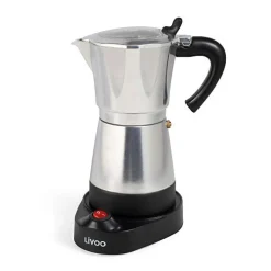 Cafetière italienne électrique acier 6 tasses