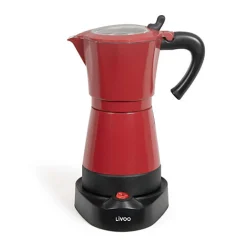 Cafetière italienne électrique rouge 6 tasses