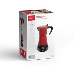 Cafetière italienne électrique rouge 6 tasses