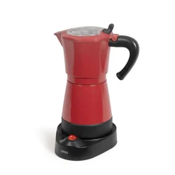 Cafetière italienne électrique rouge 6 tasses