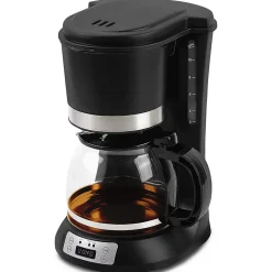 Cafetière 1,2L - 8-12 Tasses 900W - Dolce Casa DC-CAF-8-12-PRO - Filtre amovible - ECRAN LCD, Programmable - Noir Mat