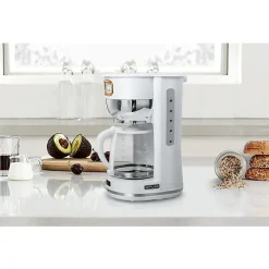Cafetière Muse MS-220 W - Porte-filtre - 1000W - réservoir 1.4 L (10 tasses) - Cadrant rétro de maintien de la température