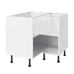 Caisson bas d'angle de cuisine GoodHome Caraway Blanc H. 72 cm x l. 93 cm
