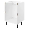 Caisson bas de cuisine à 2 casseroliers blanc L. 80 cm Caraway Innovo GoodHome