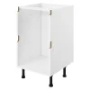 Caisson bas de cuisine à 2 casseroliers blanc L. 50 cm Caraway Innovo GoodHome