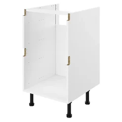 Caisson bas de cuisine à 2 casseroliers blanc L. 50 cm Caraway Innovo GoodHome