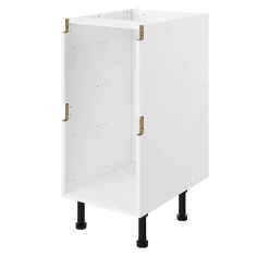 Caisson bas de cuisine à 2 casseroliers blanc L. 40 cm Caraway Innovo GoodHome