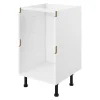 Caisson bas de cuisine à 2 casseroliers blanc L. 60 cm Caraway Innovo GoodHome